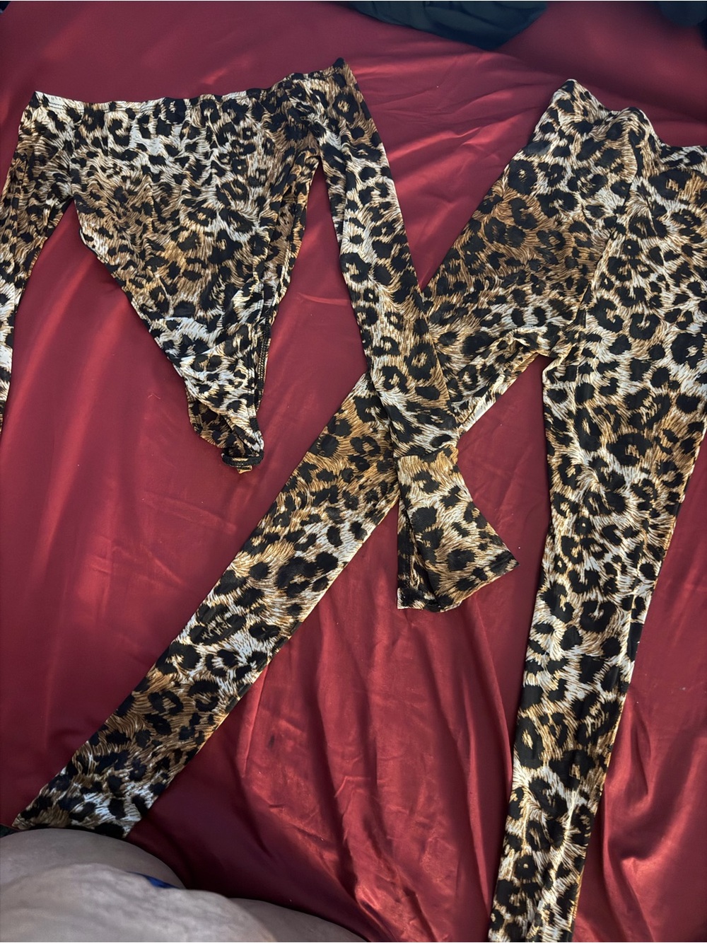 Fashion Nova Leopard Print Bandeau Two-Piece Set - Brown & Black